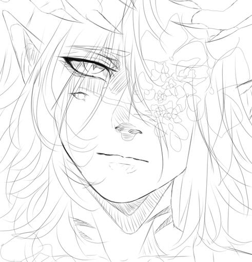 || Halfbody Sketch example || 900 DA/ 9 USD